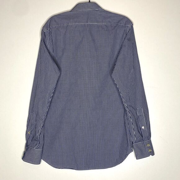 Banana Republic Gingham No-Iron Slim Fit Button Down Shirt Men's Size Small - Picture 2 of 8
